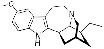 Ibogaine molecular structure illustration